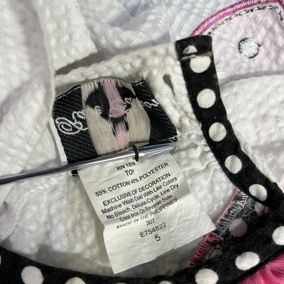 Rare Editions Ladybug Applique Ribbon Sear Sucker Mini Dress Girls Size 5 - Picture 4 of 8